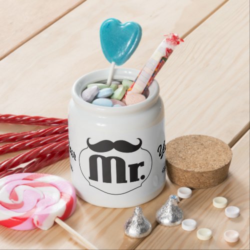 Mr Groom Mustache Candy Jar