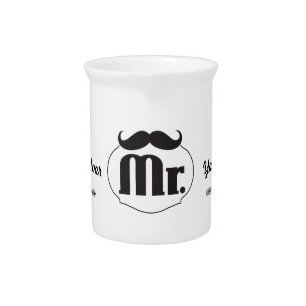 Mr. Groom Mustache Game Over Yes Dear Drink Pitcher