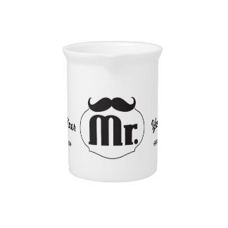Mr. Groom Mustache Game Over Yes Dear Drink Pitcher