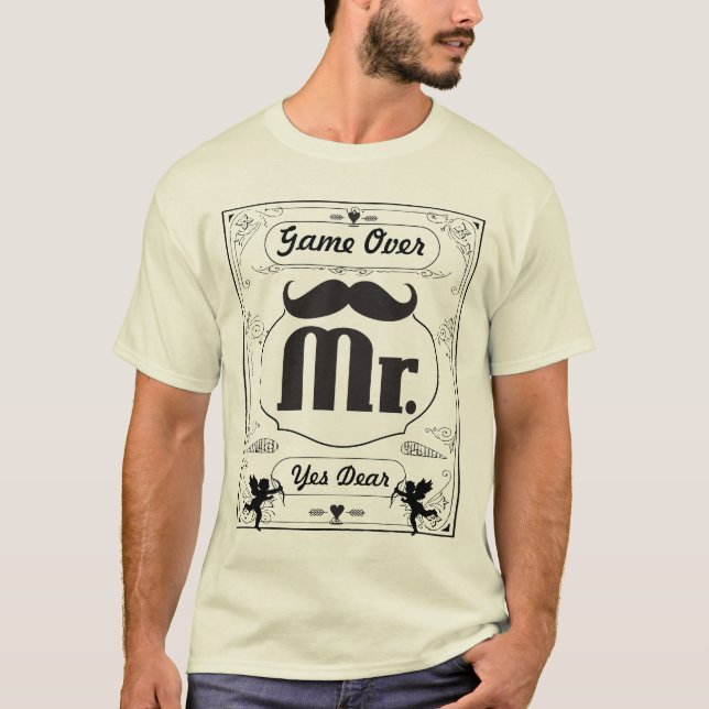 Mr. Groom Mustache T-Shirt (Front)
