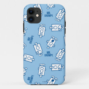 Mr Grumpy Blue Emotion Toss Pattern iPhone 11 Case
