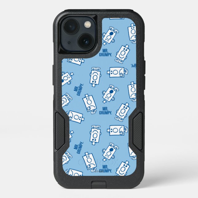 Mr Grumpy | Blue Emotion Toss Pattern Otterbox iPhone Case (Back)