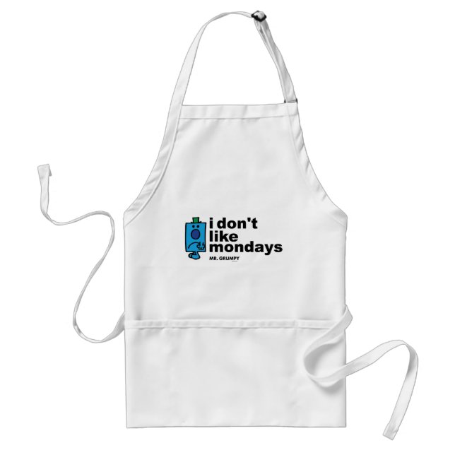 Mr. Grumpy Does Not Like Monday Adult Apron (Front)