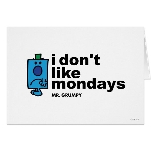 Mr. Grumpy Does Not Like Monday Cards (Front Horizontal)