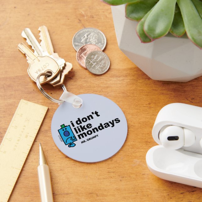 Mr. Grumpy Does Not Like Monday Keychain (Desk)