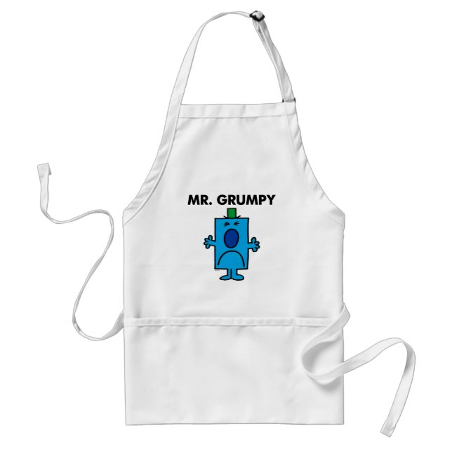 Mr. Grumpy | Frowning Face Adult Apron (Front)