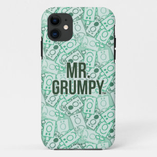 Mr Grumpy Green Name and Character Toss Pattern iPhone 11 Case