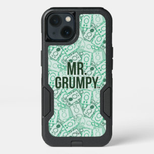 Mr Grumpy Green Name and Character Toss Pattern iPhone 13 Case