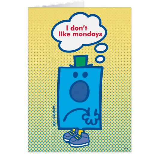 Mr Grumpy | I Don't Like Mondays Thought Bubble Cards (Front)