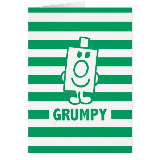 Mr Grumpy | Mischievous Grin and Green Stripes Cards (Front)