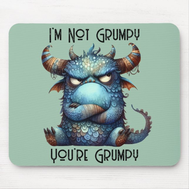 Mr. Grumpy Monster Mouse Pad (Front)