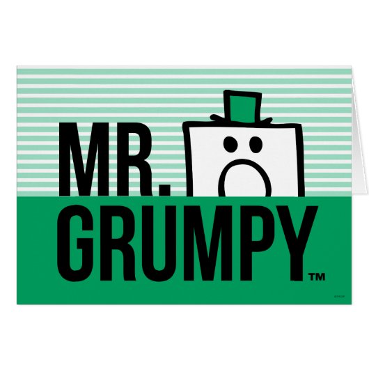 Mr Grumpy | Peeking Head Over Name Cards (Front Horizontal)