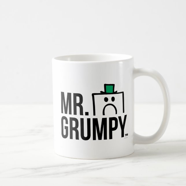 Mr Grumpy | Peeking Head Over Name Coffee Mug (Right)