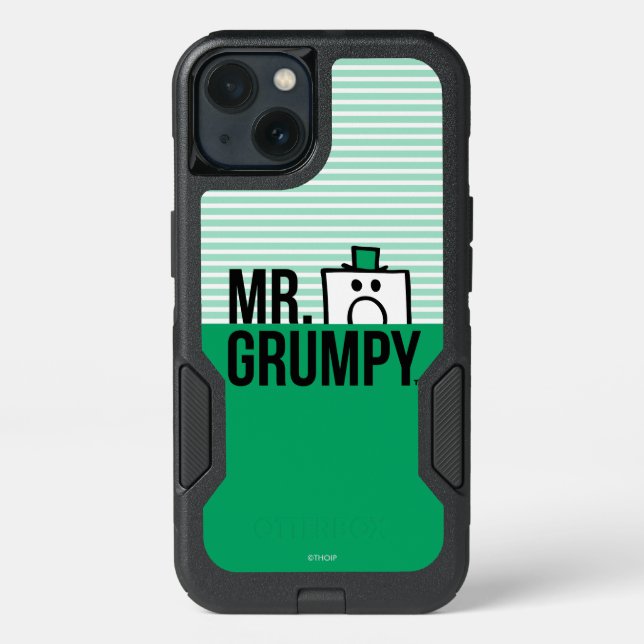 Mr Grumpy | Peeking Head Over Name Otterbox iPhone Case (Back)