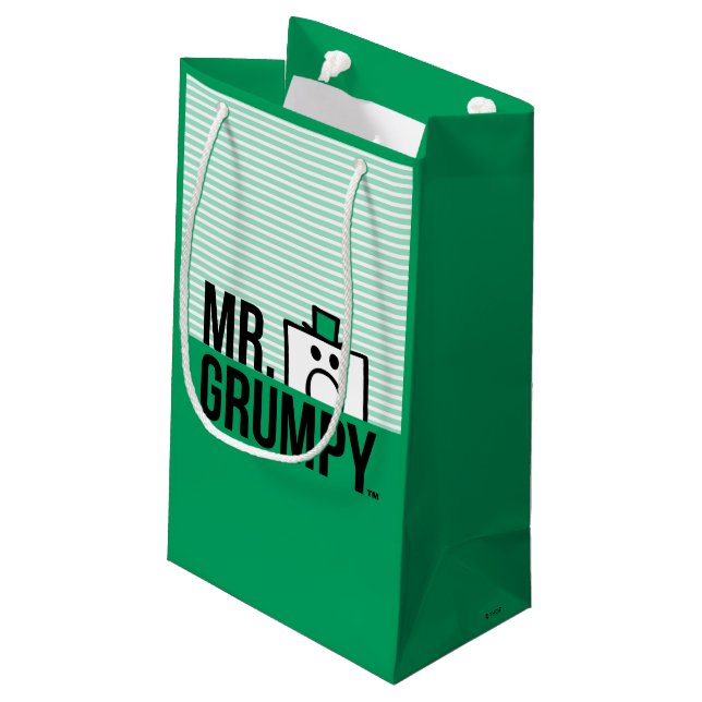 Mr Grumpy | Peeking Head Over Name Small Gift Bag (Back Angled)