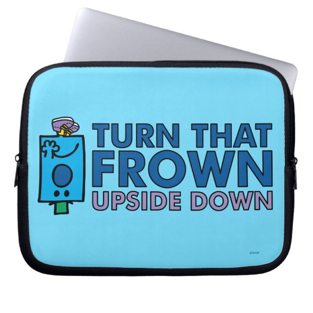 Mr Grumpy | Turn That Frown Upside Down Laptop Sleeve (Front)