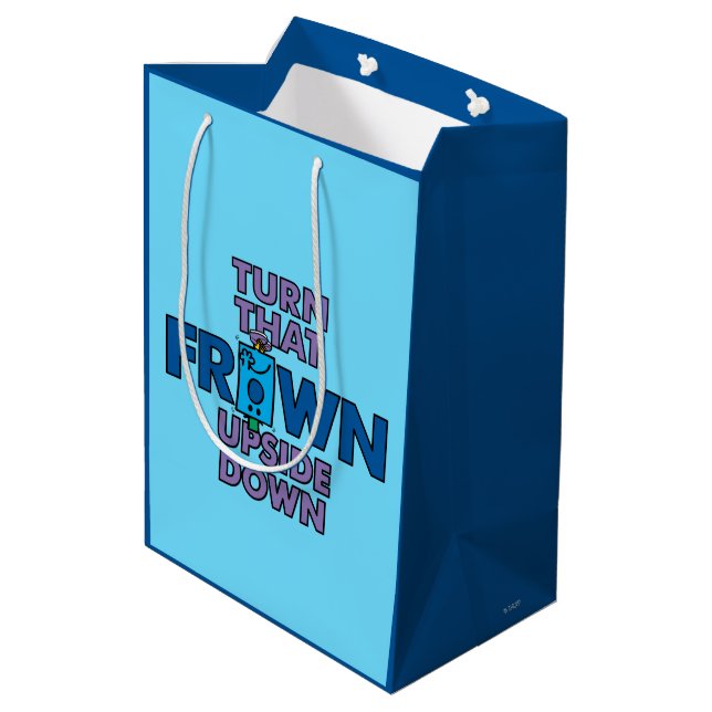 Mr Grumpy | Turn That Frown Upside Down Medium Gift Bag (Back Angled)