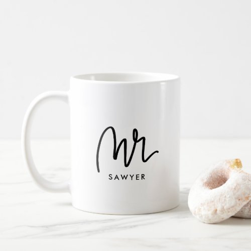 Mr  Hand Lettered Personalizable Coffee Mug
