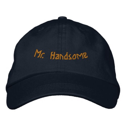 Mr Handsome Printed Awesome Elegant Navy_Hat Embroidered Baseball Cap