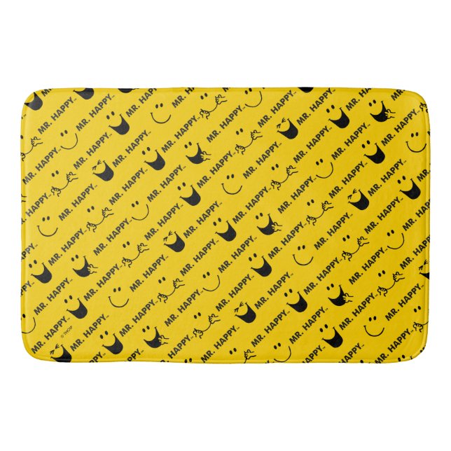 Mr Happy | All Smiles Pattern Bathroom Mat (Front)