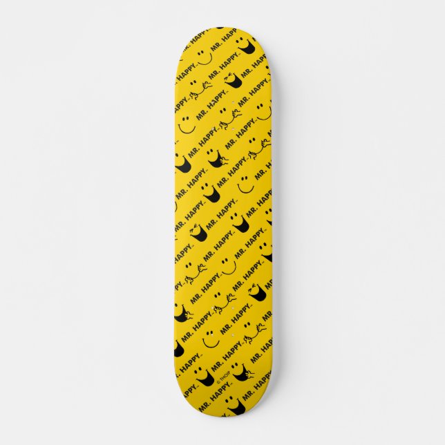 Mr Happy | All Smiles Pattern Skateboard Deck (Front)