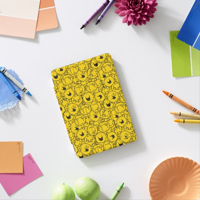 Mr  Happy | Batch of Yellow Smiles Pattern iPad Mini Cover (In Situ)