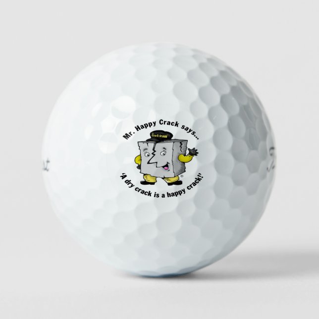 Mr. Happy Crack golf balls (Front)