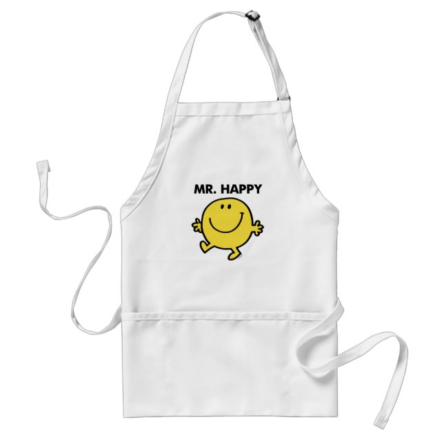 Mr. Happy | Dancing & Smiling Adult Apron (Front)