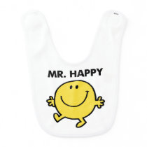 Mr. Happy | Dancing & Smiling Baby Bib Mr. Happy | Dancing & Smiling Baby Bib