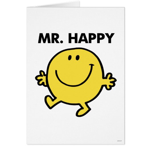 Mr. Happy | Dancing & Smiling Cards (Front)