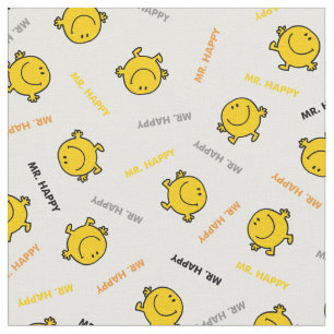 Mr. Happy Dancing & Smiling Fabric