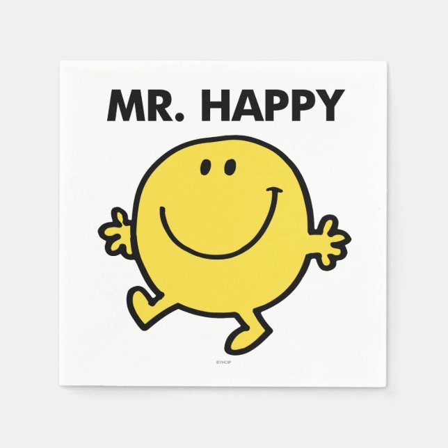 Mr. Happy | Dancing & Smiling Napkins (Front)