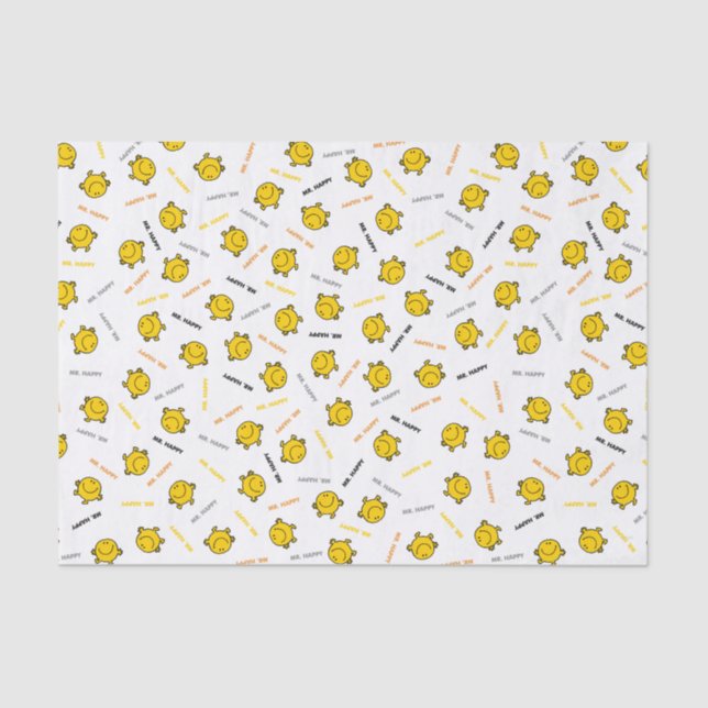 Mr. Happy | Dancing & Smiling Tissue Paper (Front)