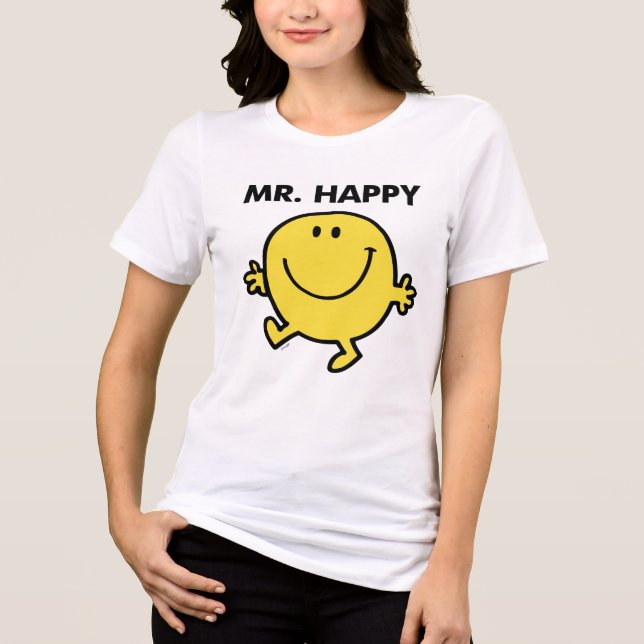 Mr. Happy | Dancing & Smiling Tri-Blend Shirt (Front)