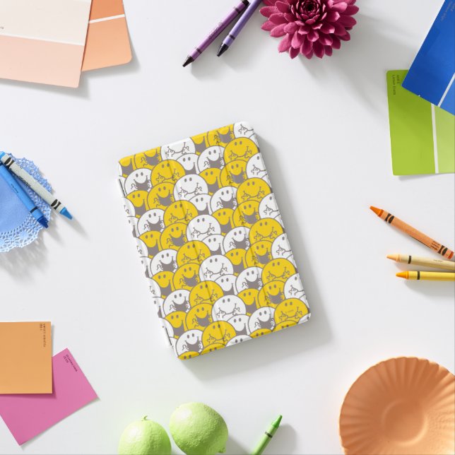 Mr Happy | Flashing Smiles Pattern iPad Mini Cover (In Situ)