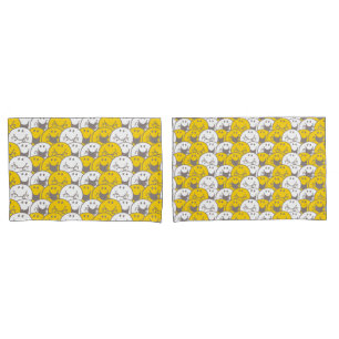 Mr Happy   Flashing Smiles Pattern Pillow Case
