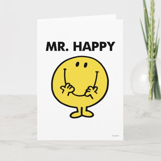 Mr. Happy | Giant Smiley Face Card (Front)