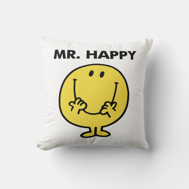 Mr. Happy | Giant Smiley Face Throw Pillow (Front)