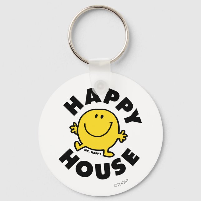 Mr. Happy | Happy House Keychain (Front)