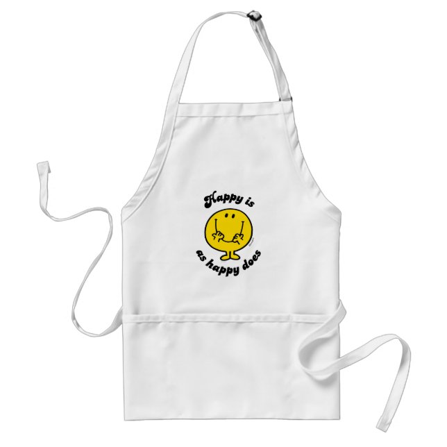 Mr. Happy | Happy Is As Happy Does Adult Apron (Front)
