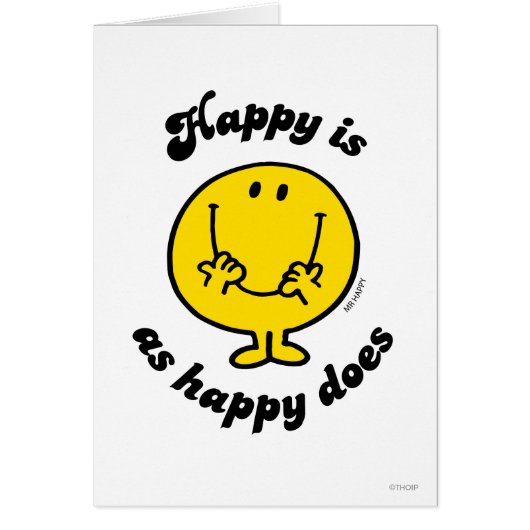 Mr. Happy | Happy Is As Happy Does Cards (Front)