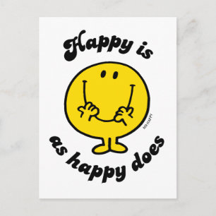 Mr. Happy   Happy Is As Happy Does Postcard