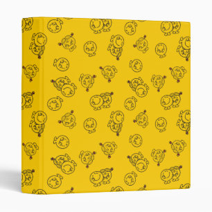 Mr Happy & Little Miss Sunshine Yellow Pattern Binder