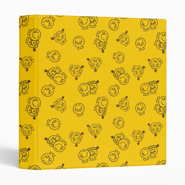 Mr Happy & Little Miss Sunshine | Yellow Pattern Binder (Front/Spine)