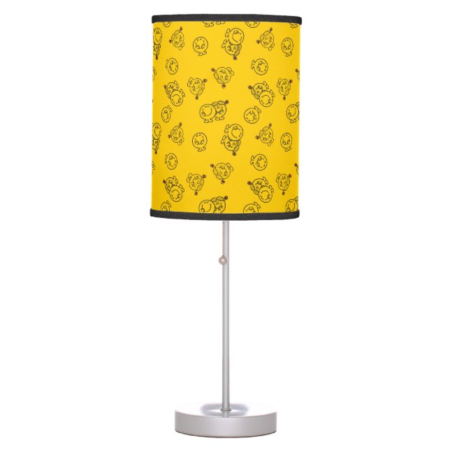 Mr Happy & Little Miss Sunshine | Yellow Pattern Table Lamp (Front)