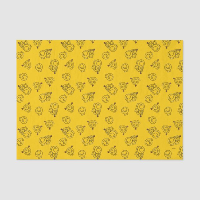 Mr Happy & Little Miss Sunshine | Yellow Pattern Tissue Paper (Front)