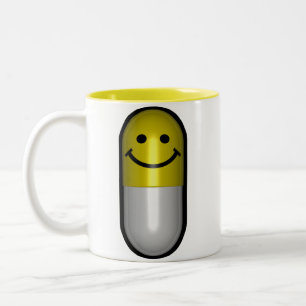 Mr.Happy Pill Two-Tone Coffee Mug