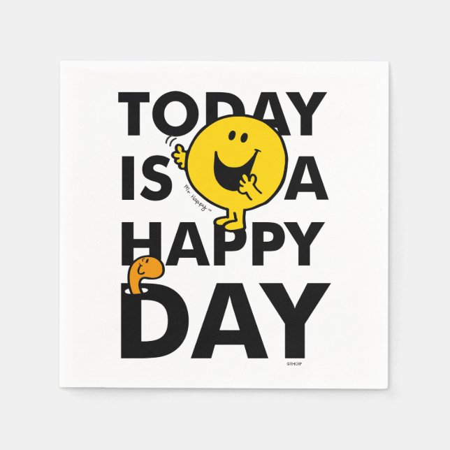Mr. Happy | Today is a Happy Day Napkins (Front)