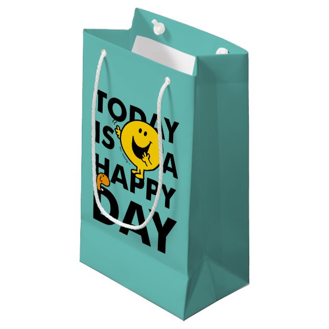 Mr. Happy | Today is a Happy Day Small Gift Bag (Front Angled)