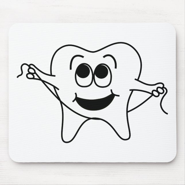 Mr. Happy Tooth Mouse Pad (Front)